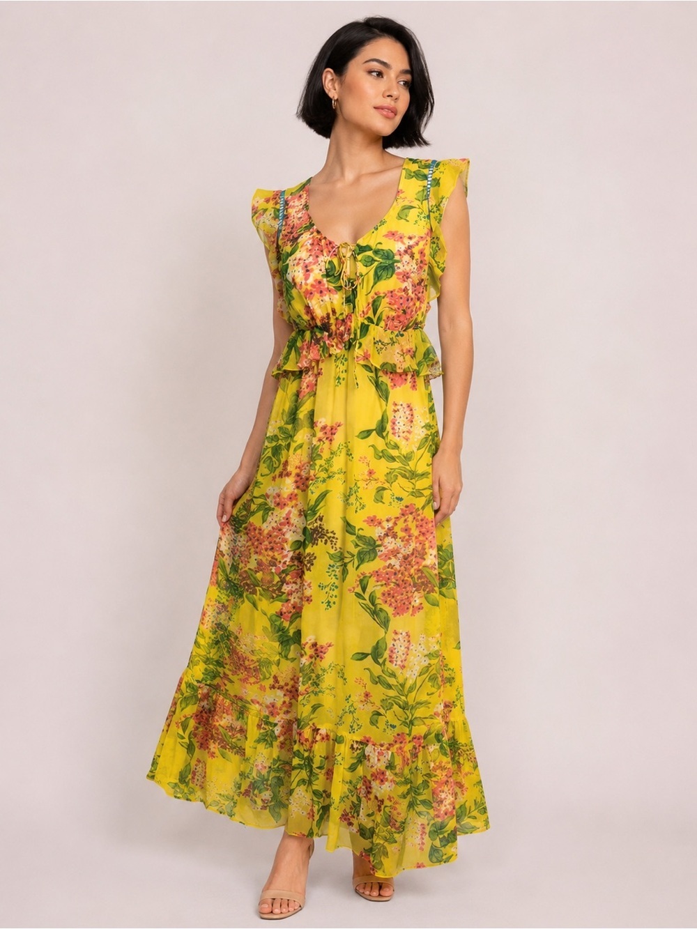 Anthropologie Plenty by Tracy Reese Sungrove Floral Maxi Dress - Size XS
